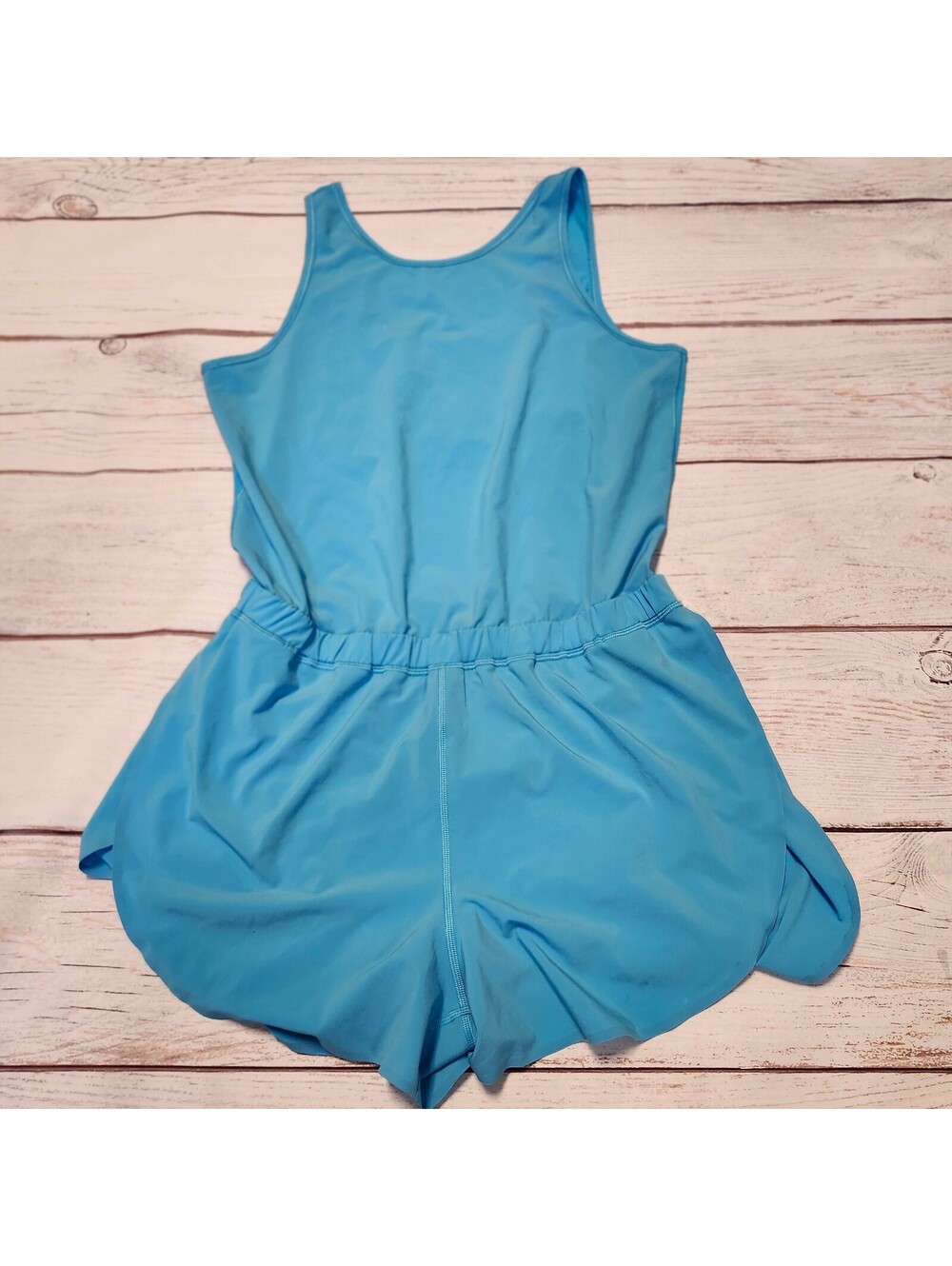 Lululemon Blue Athletic Romper with Elastic Waist Fits Size Large